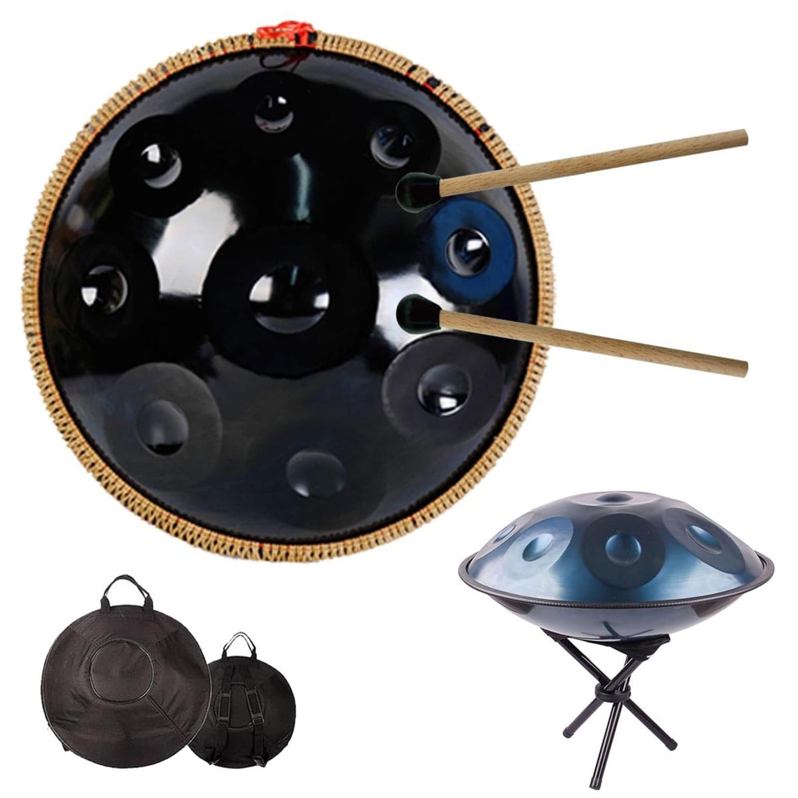 Amazon | ハンドパンドラム スチールハンドパン、9/10/12音ハンド